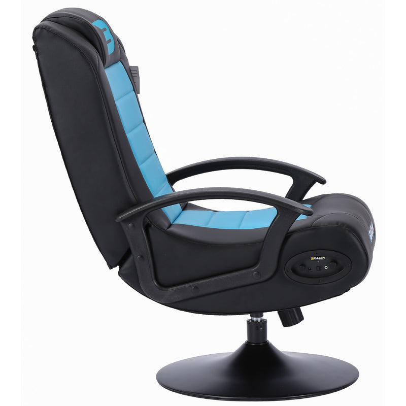 BraZen Fusion 2.1 Bluetooth Surround Sound Gaming Chair - Blue