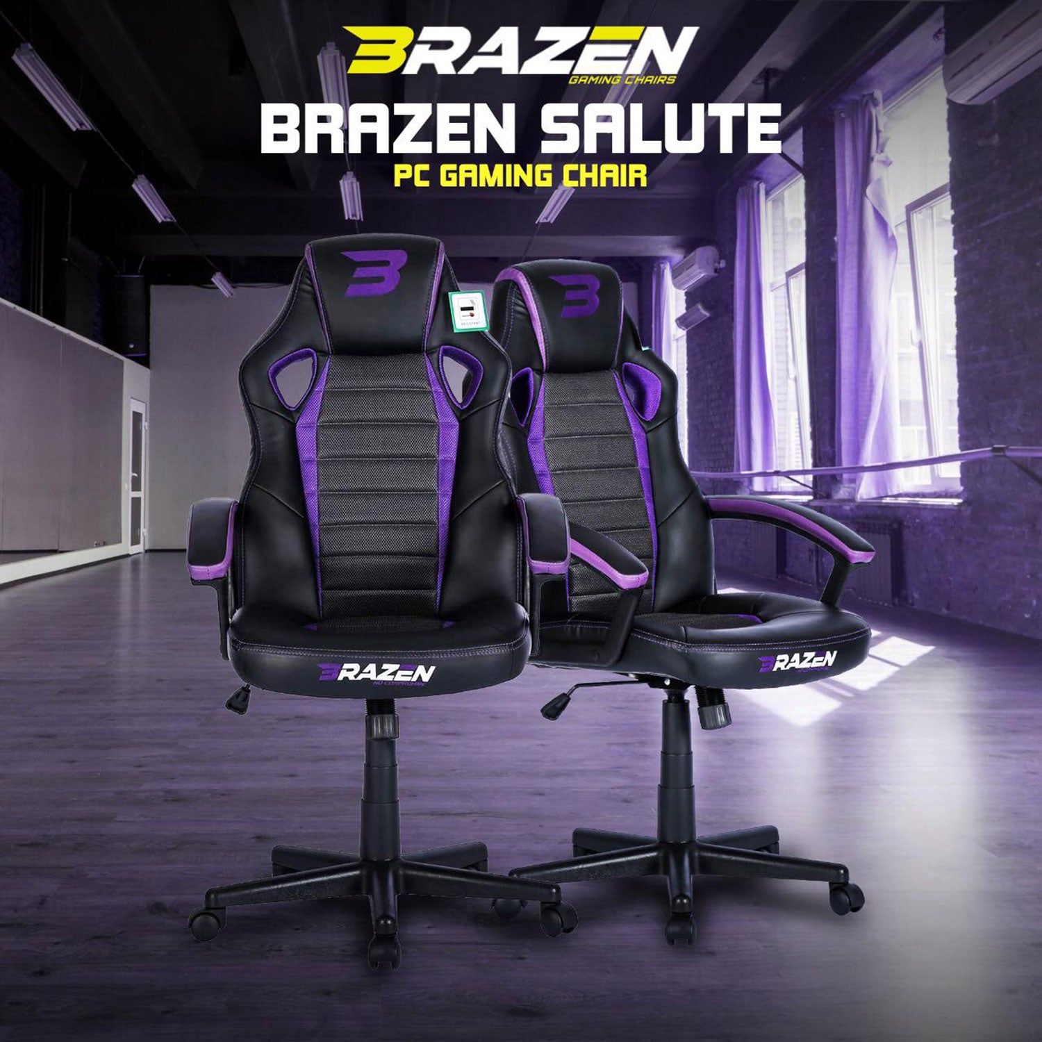 Brazen Chair BRAZEN SALUTE PC GAMING CHAIRS; NOW AVAILABLE ON WAYFAIR