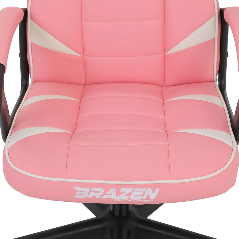 BraZen Valor Mid Back PC Gaming Chair PINK