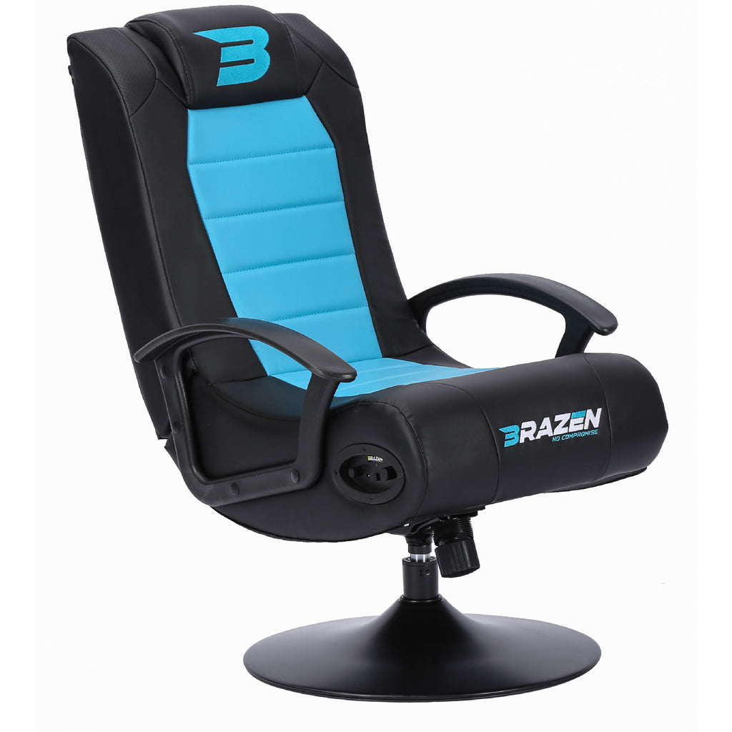 BraZen Fusion 2.1 Bluetooth Surround Sound Gaming Chair Blue