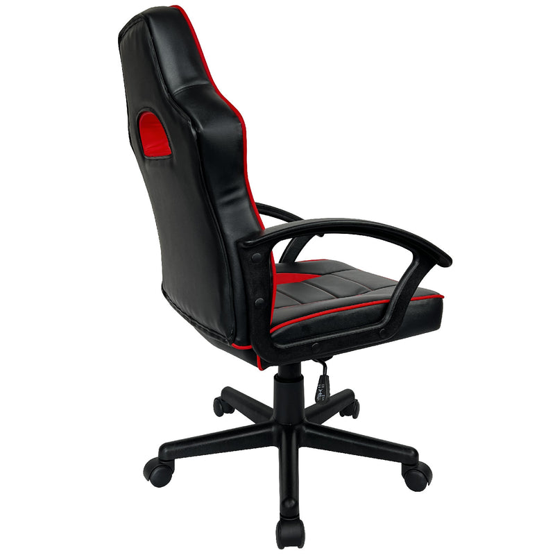 BraZen Stellar Mid Back PC Gaming Chair - Red