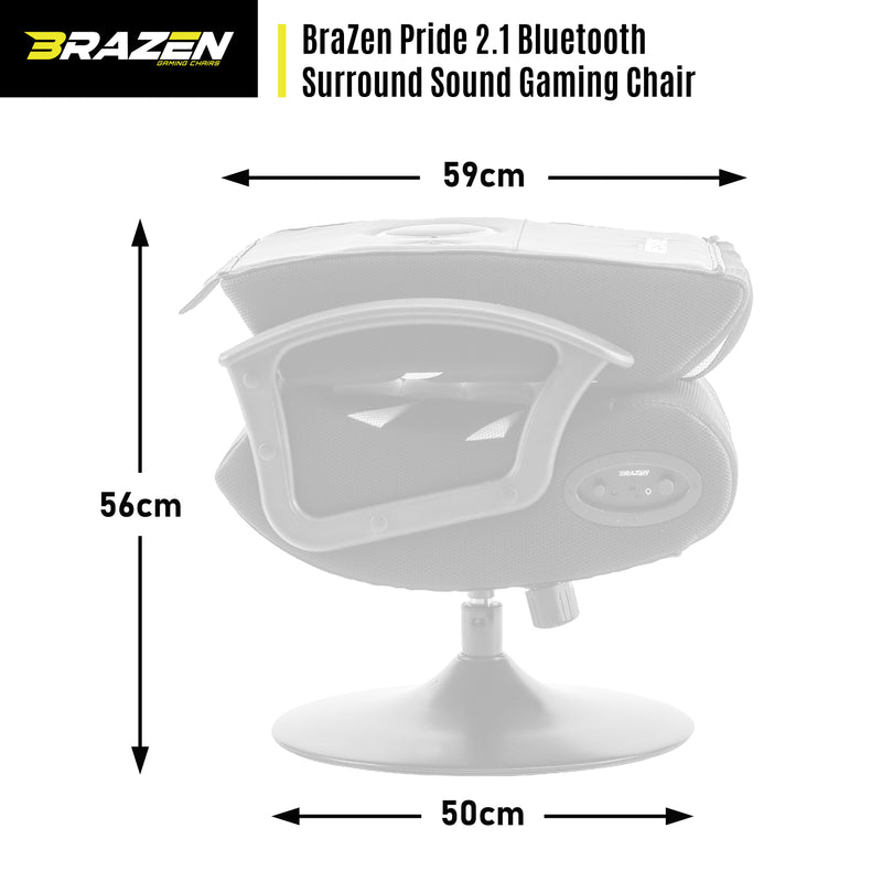 BraZen Pride 2.1 Bluetooth Surround Sound Gaming Chair