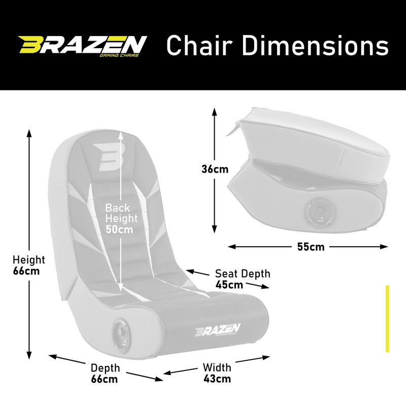 BraZen Sabre 2.0 Bluetooth Surround Sound Gaming Chair