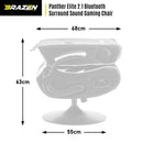 BraZen Panther Elite 2.1 Wireless Surround Sound Gaming Chair