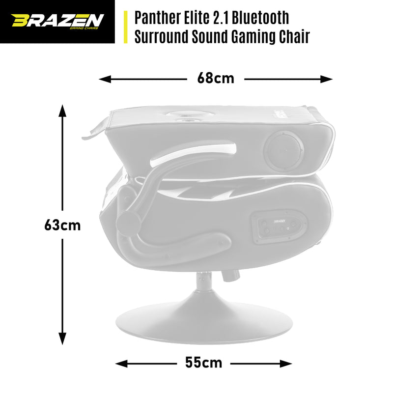 BraZen Panther Elite 2.1 Bluetooth Surround Sound Gaming Chair