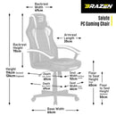 BraZen Salute PC Gaming Chair - Grey